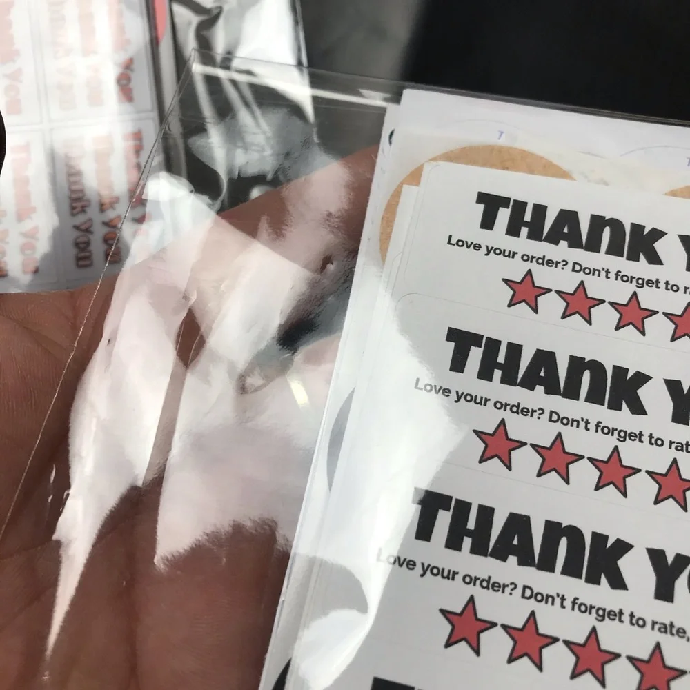 100 clear cellophane adhesive bags size 5x7